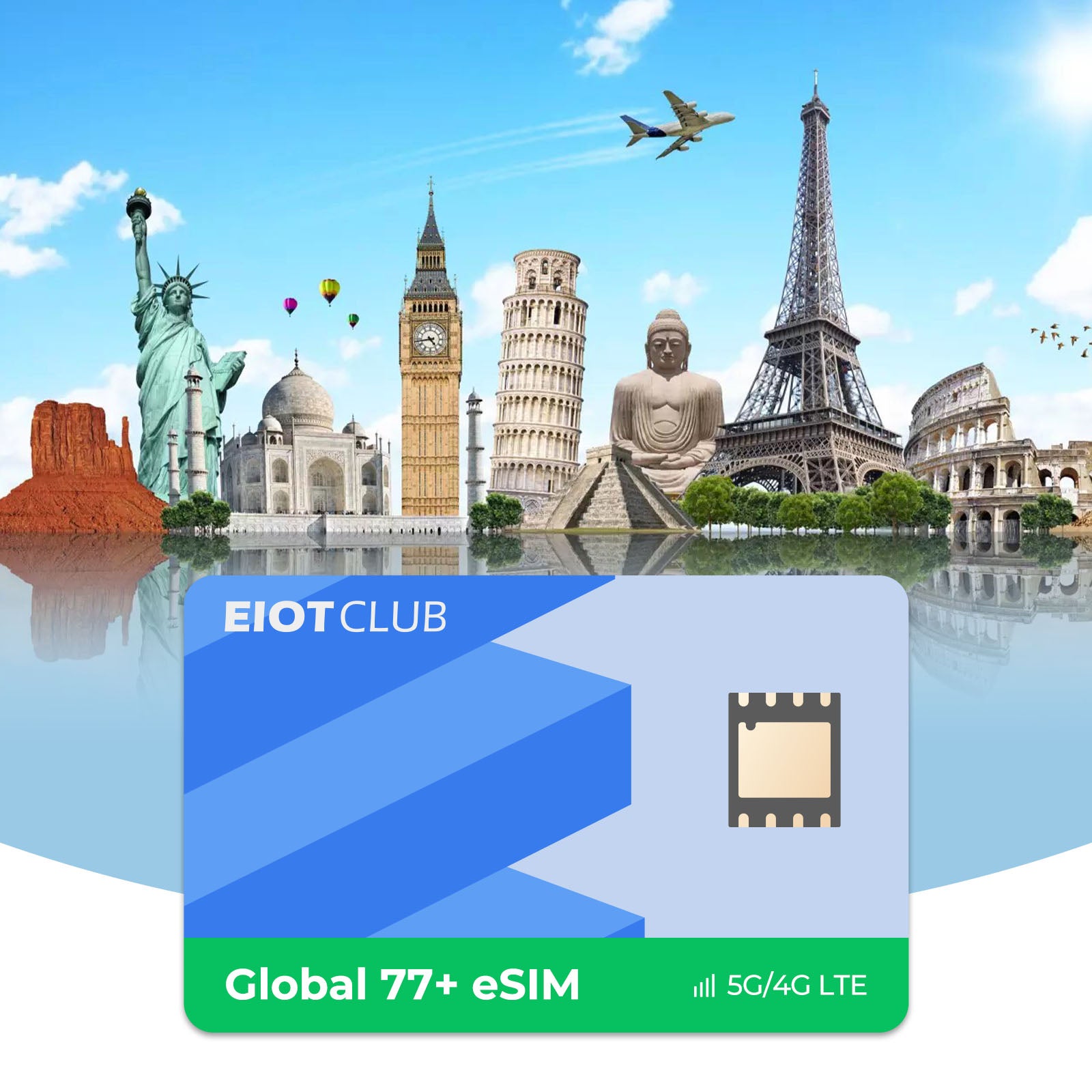 International Prepaid eSIM - Fast Mobile Data for 77+ Travel Destinations