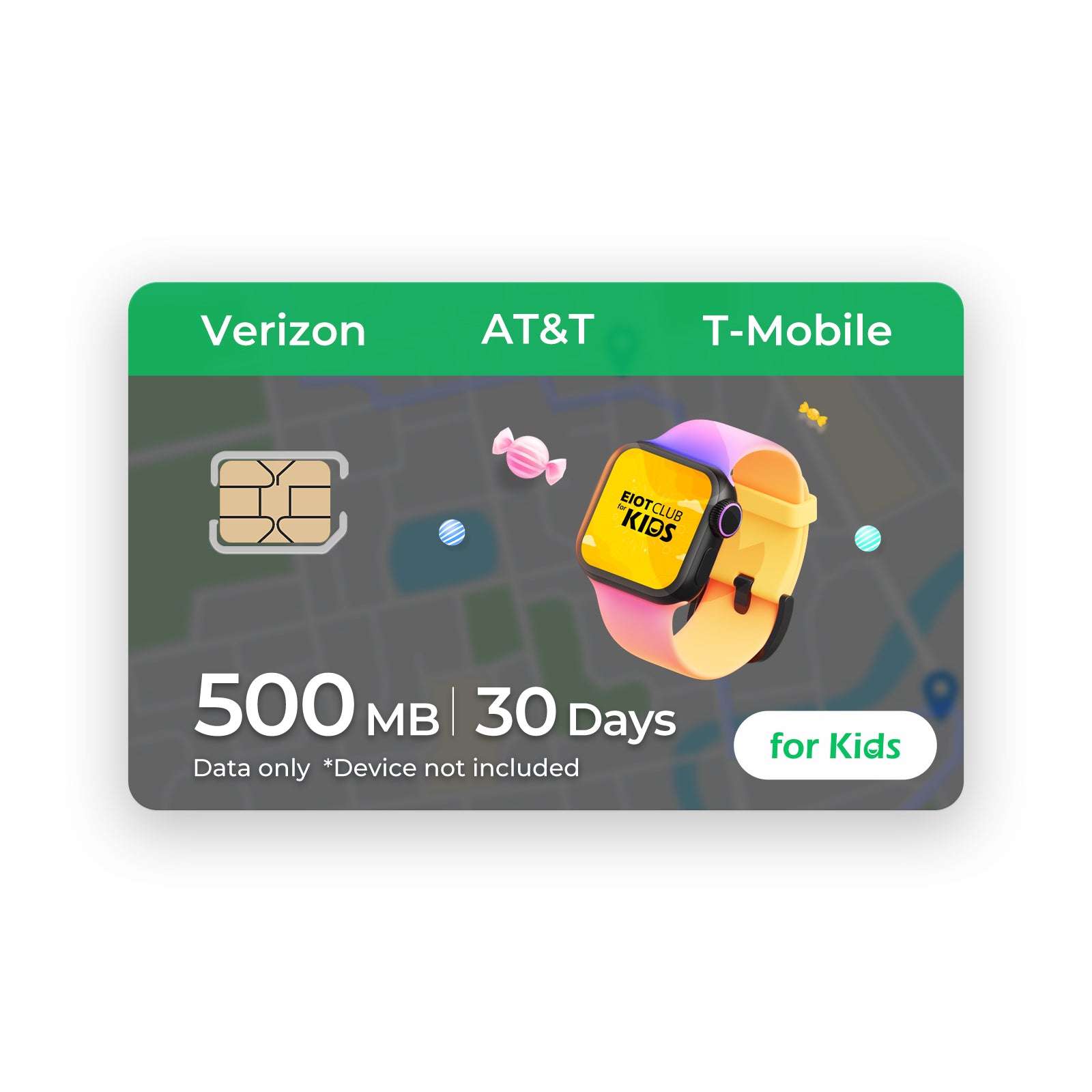 Safe SIM Card & Kids Smartwatch | Multi-Network | Eiotclub