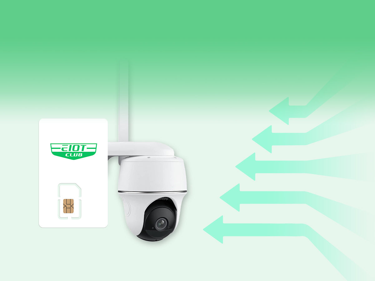 A security camera with a SIM card inserted is working