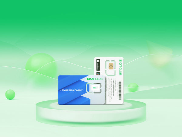 Product image of a RIOTCLUB SIM card on a stylized green background.
