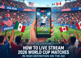 Live streaming the 2026 World Cup in HD on a smartphone powered by eiotclub eSIM data at the stadium.