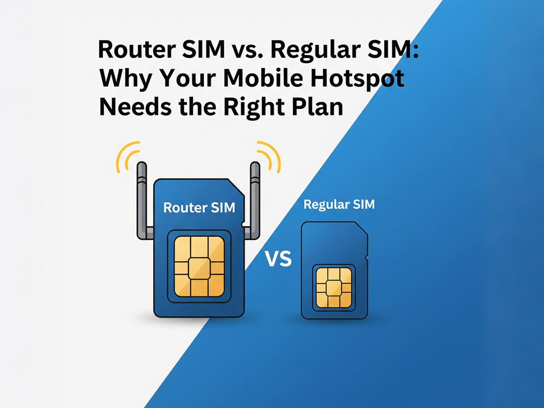 ルーターSIM vs. 通常のSIM：モバイルホットスポットに適切なプランが必要な理由