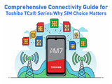 Connectivity guide for Toshiba TCx M7 showing multiple SIM card options.