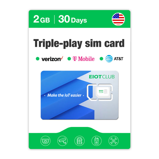 Eiotclub 24 Go 360 jours/ 2 Go 30 jours/ 100 Mo de données prépayées Triple Play Sim Card 