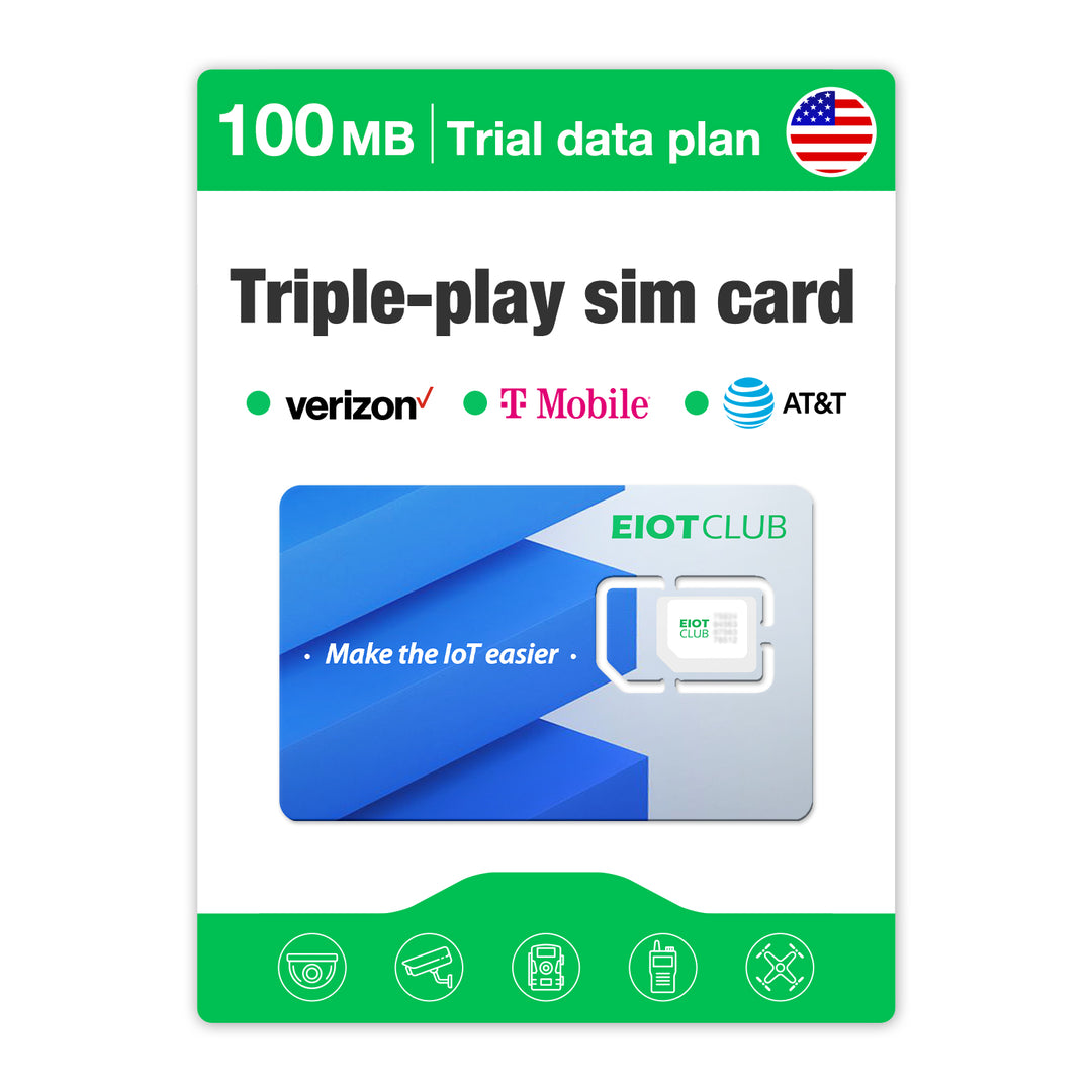 Eiotclub USA Prepaid 4G SIM Card Data - Seamlessly Connect Your IoT Devices with Supported Verizon, AT&T and T-Mobile