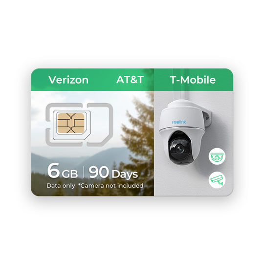 4G SIM Card for Security Camera, Support AT&T, Verizon, and T-Mobile Network