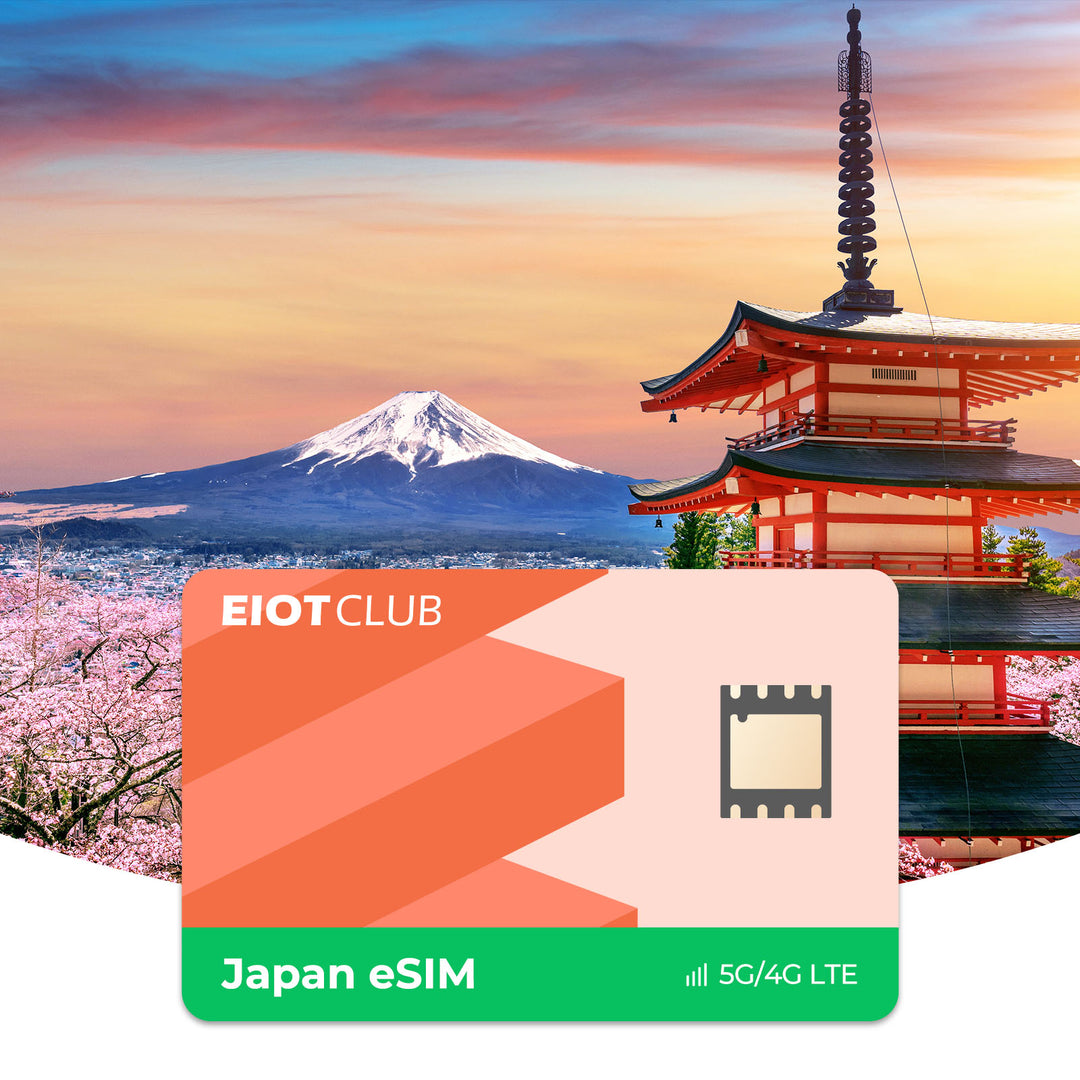 日本プリペイド旅行eSIM - 高速5G、自動アクティベーション、ホットスポット共有、KDDIおよびソフトバンクネットワークに対応