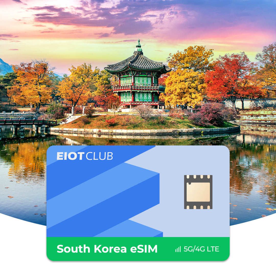 South Korea Travel eSIM - 4G/5G High-Speed Data, Hotspot, No Contract, Easy Activation