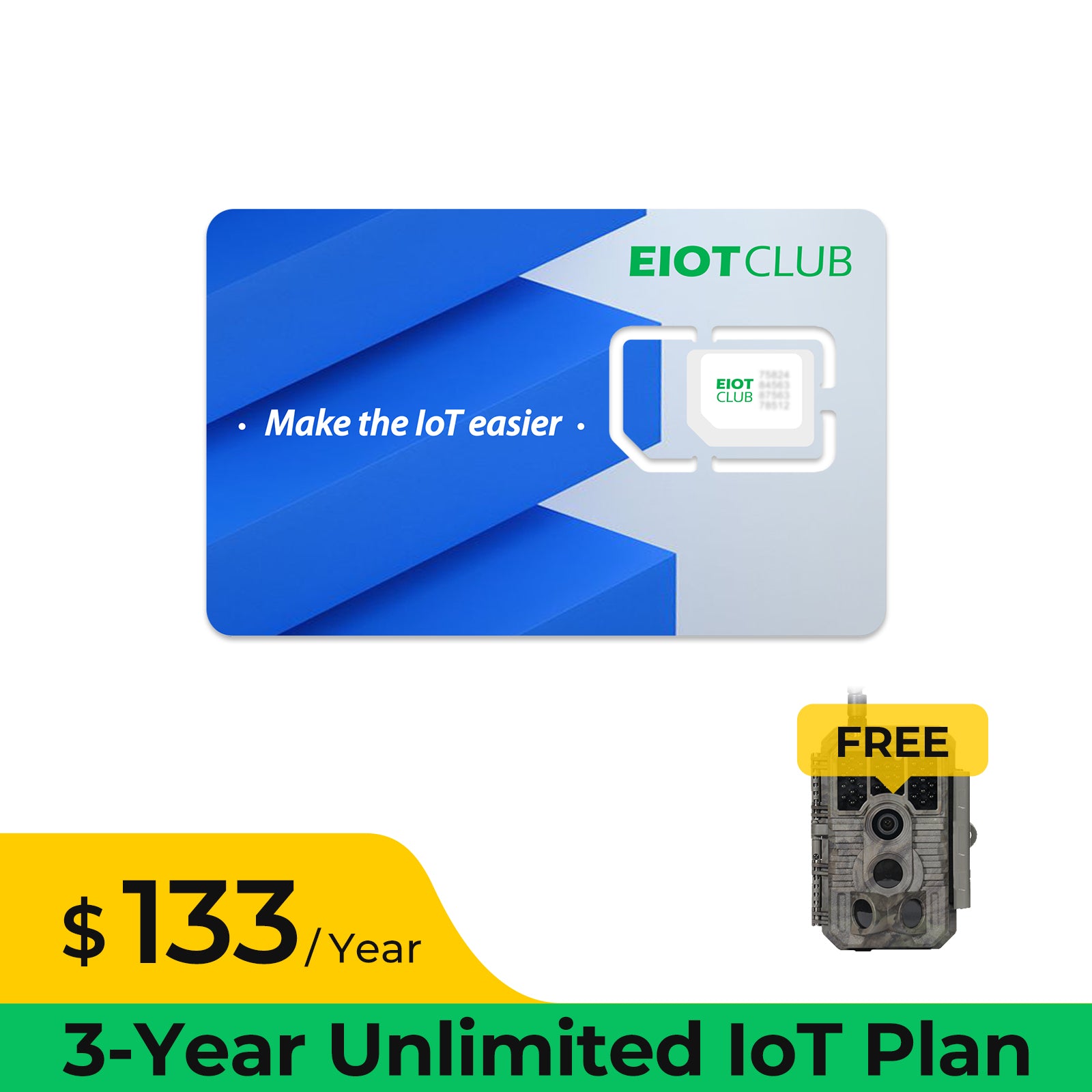 3-year unlimited IoT plan for $399, includes free GardePro Cellular Trail Camera