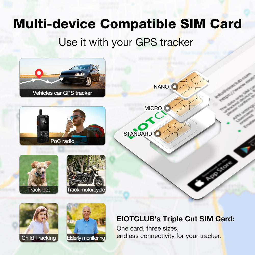 Eiotclub GPS Tracker SIM Card-Customizable Data Plans for Effortless Asset Tracking