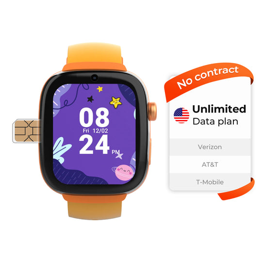 Eiotclub Flexible Kids Smartwatch & Multi-Network SIM Card Options