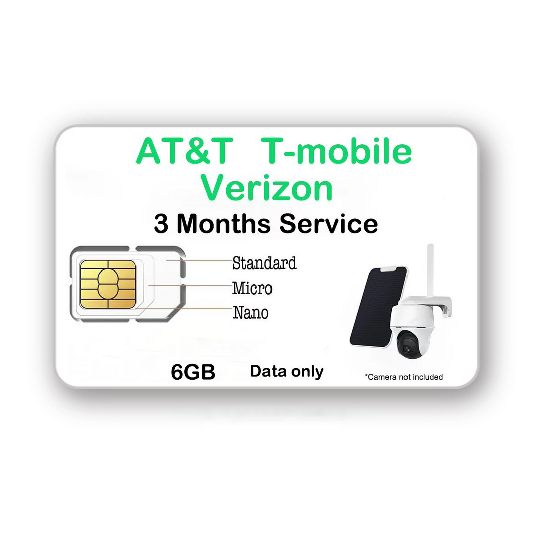 Eiotclub Security Camera Verizon, AT&T and T-Mobile Sim Card  (24GB, 360 Days) - eiotclub sim card